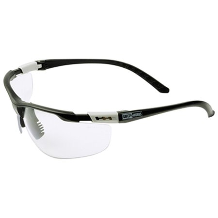 SAFETY WORKS Safety Works Llc SWX00255 Clear Wide Adjustable Safety Glasses 207397